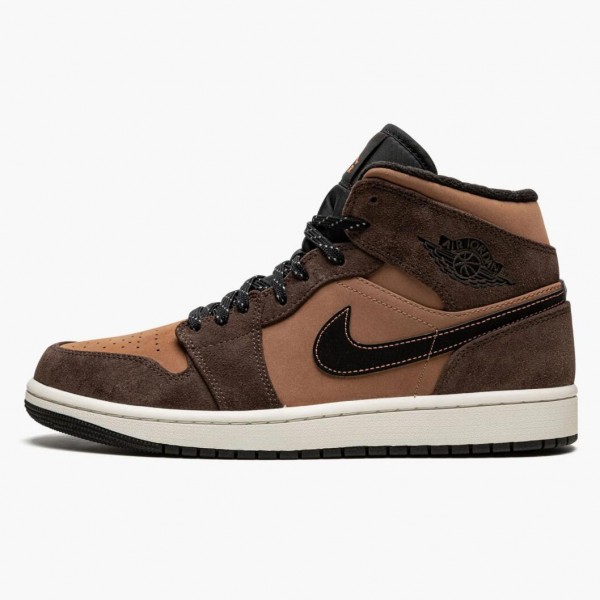 Jordans 1 Mid SE Dark Chocolate Damen/Herren DC7294-200 Sportschuhe