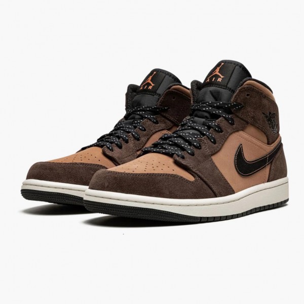 Jordans 1 Mid SE Dark Chocolate Damen/Herren DC7294-200 Sportschuhe