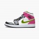 Jordans 1 Mid White Black Cyber Pink  Herren CZ9834-100 Sportschuhe