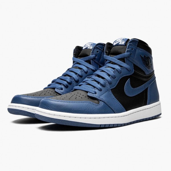 Jordans 1 Retro High OG Dark Marina Blue Damen/Herren 555088-404 Sportschuhe