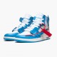 Jordans 1 Retro High Off-White University Blue Damen/Herren AQ0818-148 Sportschuhe