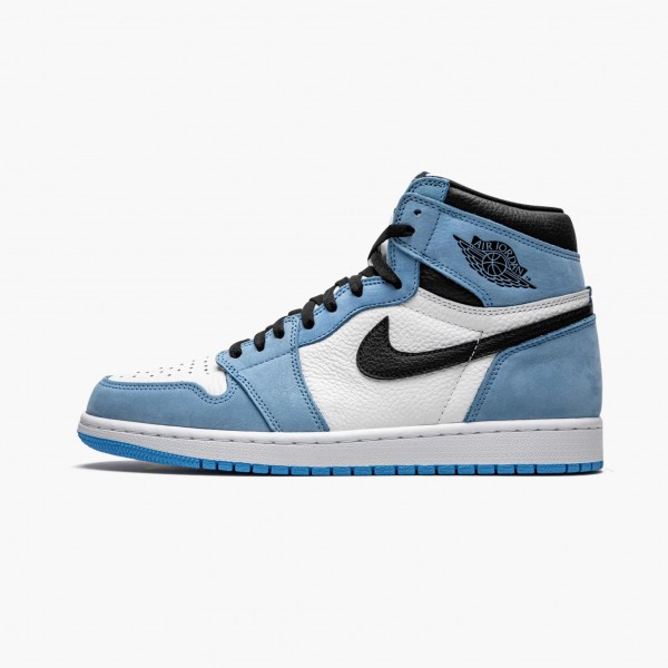 Jordans 1 Retro High White University Blue Black Herren 555088-134 Sportschuhe