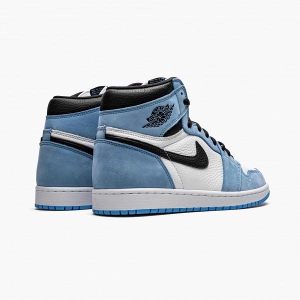 Jordans 1 Retro High White University Blue Black Herren 555088-134 Sportschuhe