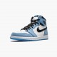 Jordans 1 Retro High White University Blue Black Herren 555088-134 Sportschuhe