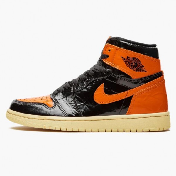 Jordans 1 Retro Shattered Backboard BlackPale Vanilla Starfish Herren 555088-028 Sportschuhe