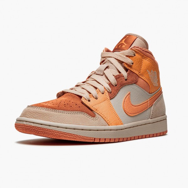 Jordans 1 Mid Apricot Orange Apricot Agate Terra Blush Damen/Herren DH4270-800 Sportschuhe