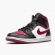 Jordans 1 Mid Bred Toe Herren 554724-066 Sportschuhe