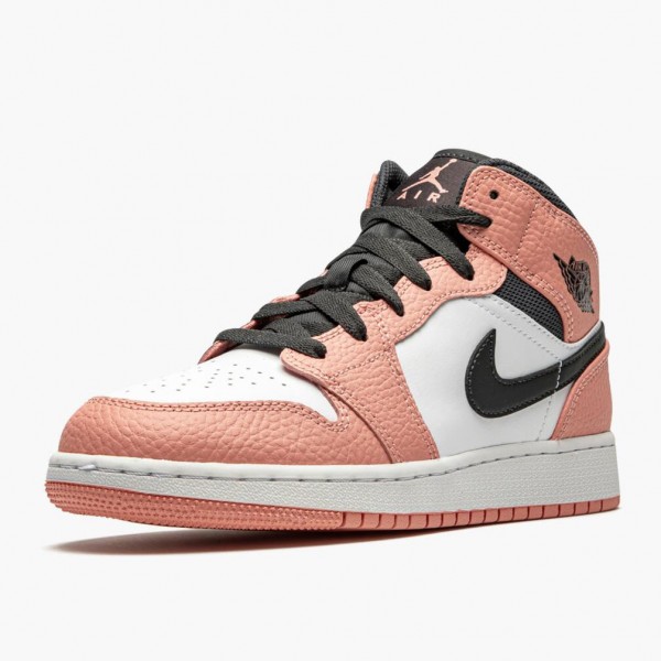 Jordans 1 Mid Pink Quartz Herren 555112-603 Sportschuhe