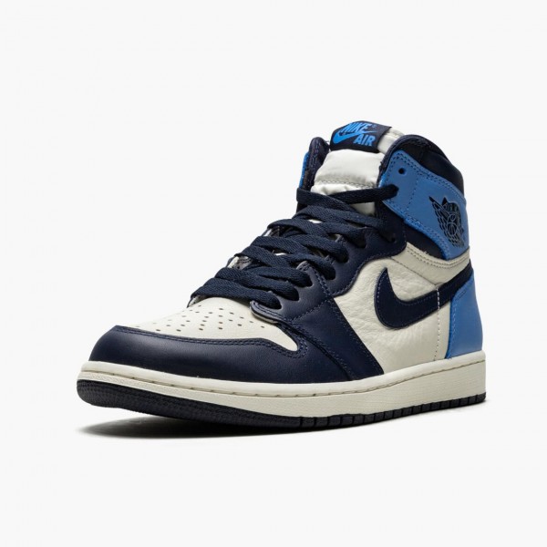 Jordans 1 Retro High OG Obsidian University Blue Herren 555088-140 Sportschuhe