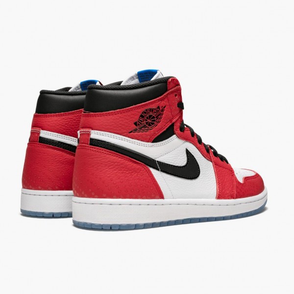 Jordans 1 Retro High Spider Man Origin Story Herren 555088-602 Sportschuhe