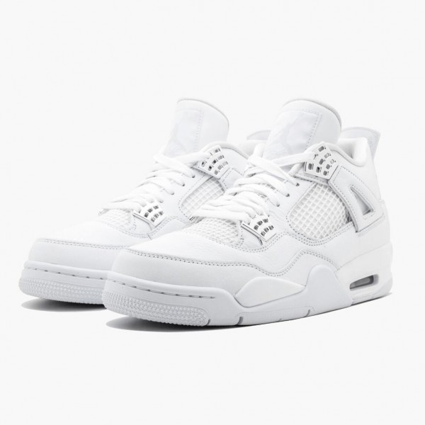 Jordans 4 Retro Pure Money Damen/Herren 308497-100 Sportschuhe