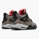 Off-White x Jordans 4 Retro Taupe Haze Damen/Herren DB0732-200 Sportschuhe