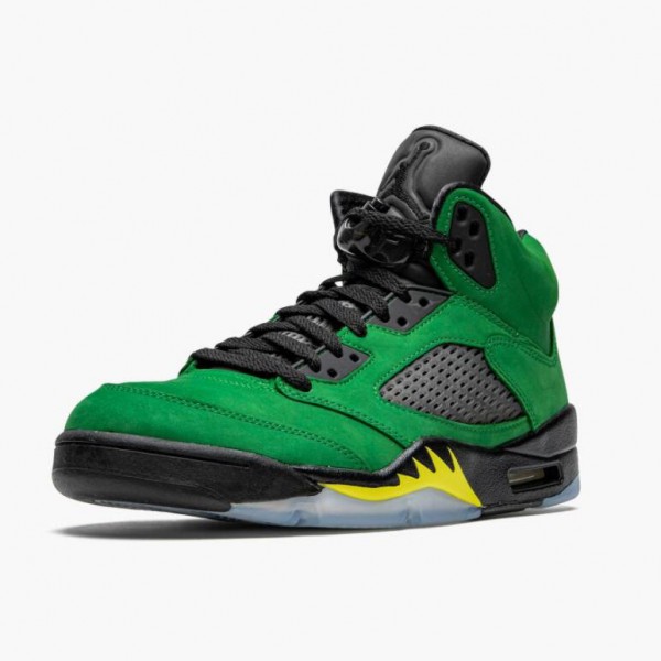 Jordans 5 Retro SE Oregon Green Yellow Damen/Herren CK6631-307 Sportschuhe