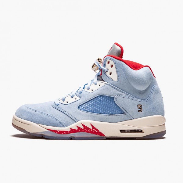 Jordans 5 Retro Trophy Room Ice Blue Damen/Herren CI1899-400 Sportschuhe