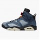 Jordans 6 Retro Washed Denim Damen/Herren 384664-060 Sportschuhe