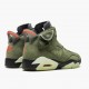 Travis Scott x Jordans 6 Retro Olive Damen/Herren CN1084-200 Sportschuhe