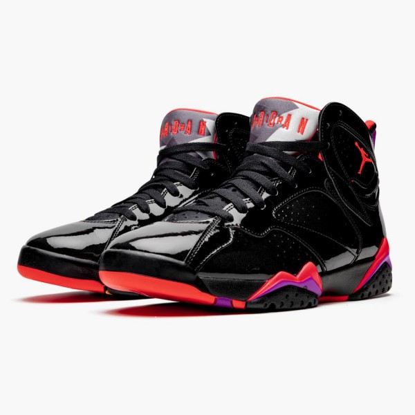 Jordans 7 Retro Black Patent Damen/Herren 313358-006 Sportschuhe