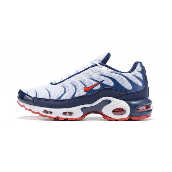 Nike Air Max Plus Tn Herren QS Weiß Blau and Rot Sportschuhe