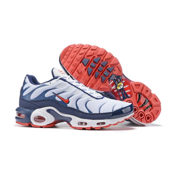 Nike Air Max Plus Tn Herren QS Weiß Blau and Rot Sportschuhe