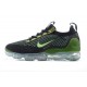 Nike Air VaporMax 2021 Flyknit Damen/Herren Schwarz Grün DQ7640-001 Sportschuhe