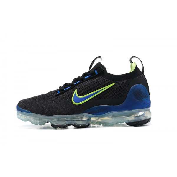 Nike Air VaporMax 2021 Flyknit Damen/Herren Schwarz Grün and Blau Sportschuhe