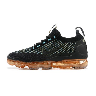 Nike Air VaporMax 2021 Flyknit Damen/Herren Schwarz Orange Sportschuhe