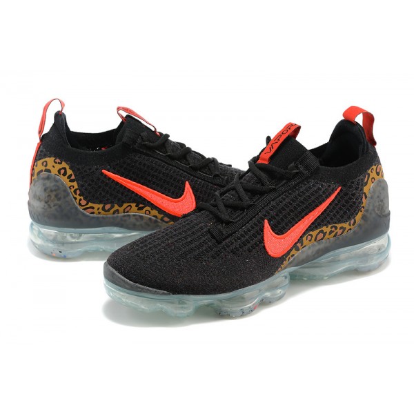 Nike Air VaporMax 2021 Flyknit Damen/Herren Schwarz Rot Sportschuhe