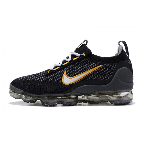 Nike Air VaporMax 2021 Flyknit Damen/Herren Schwarz Gelb DH4086-001 Sportschuhe