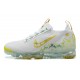 Nike Air VaporMax 2021 Flyknit Damen/Herren Weiß Gelb Sportschuhe