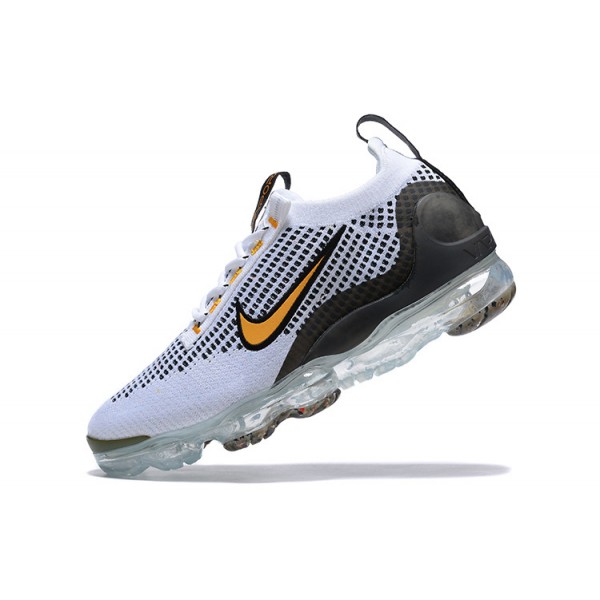 Nike Air VaporMax 2021 Flyknit Damen/Herren Weiß Gelb and Schwarz Sportschuhe