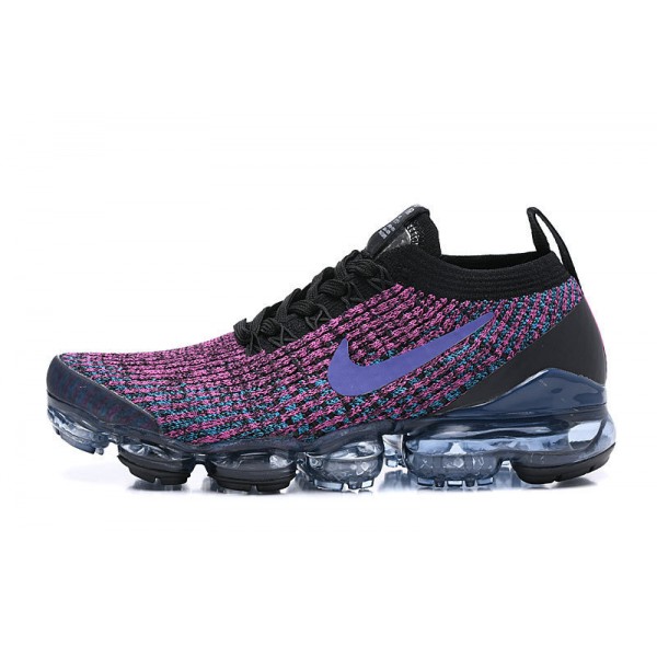 Nike Air VaporMax Flyknit 3 Damen/Herren Schwarz Purple Sportschuhe AJ6900-009