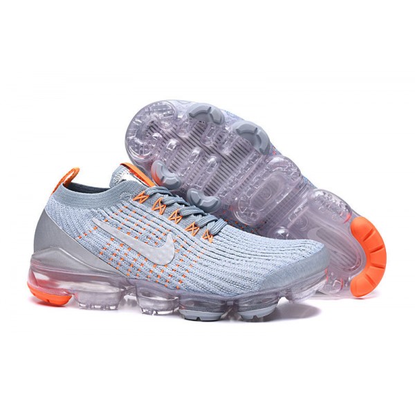 Nike Air VaporMax Flyknit 3 Damen/Herren Grau Orange Sportschuhe AJ6900-003