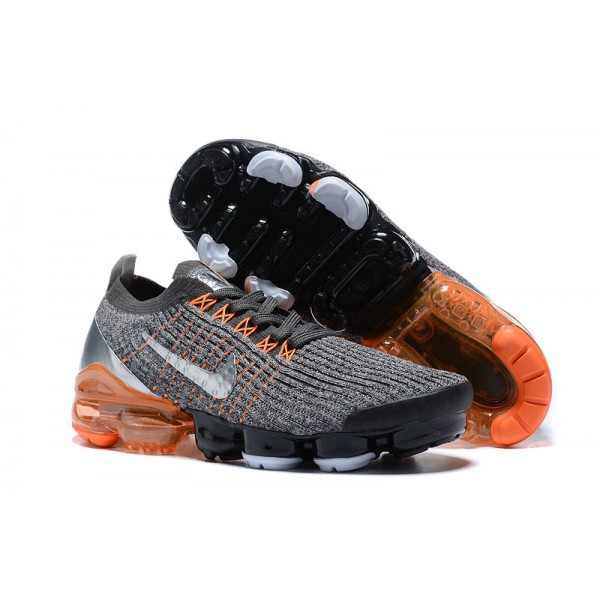 Nike Air VaporMax Flyknit 3 Damen/Herren Grau Orange Sportschuhe AJ6900-024