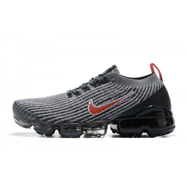 Nike Air VaporMax Flyknit 3 Damen/Herren Grau Rot Sportschuhe AJ6900-012