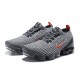 Nike Air VaporMax Flyknit 3 Damen/Herren Grau Rot Sportschuhe AJ6900-012