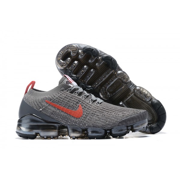 Nike Air VaporMax Flyknit 3 Damen/Herren Grau Rot Sportschuhe CT1270-001