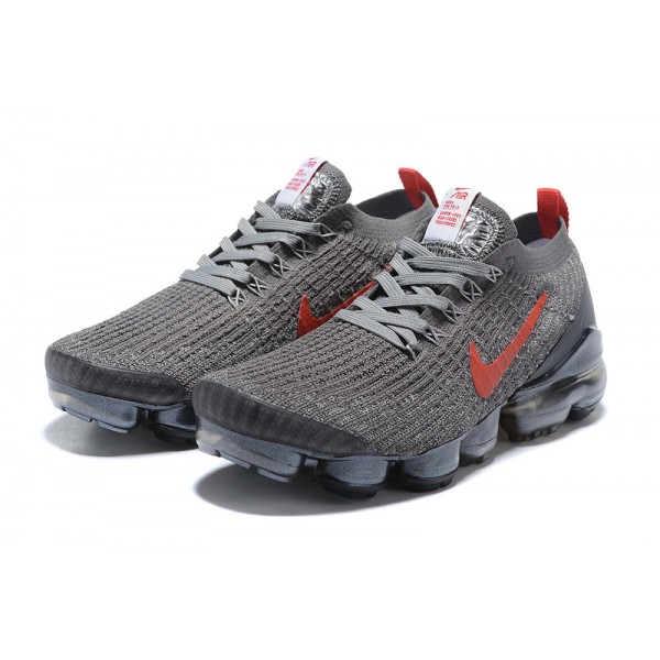 Nike Air VaporMax Flyknit 3 Damen/Herren Grau Rot Sportschuhe CT1270-001