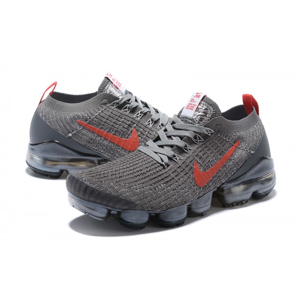 Nike Air VaporMax Flyknit 3 Damen/Herren Grau Rot Sportschuhe CT1270-001