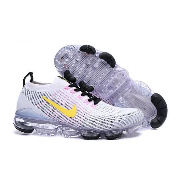 Nike Air VaporMax Flyknit 3 Damen/Herren Weiß Gelb Sportschuhe AJ6900-103