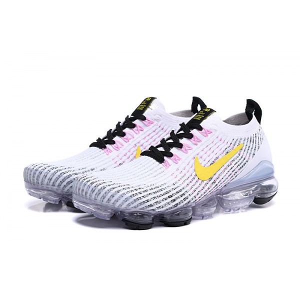 Nike Air VaporMax Flyknit 3 Damen/Herren Weiß Gelb Sportschuhe AJ6900-103