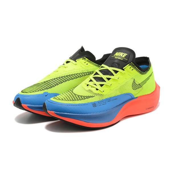 Nike ZoomX VaporFly NEXT Damen/Herren Gelb Blau Sportschuhe 