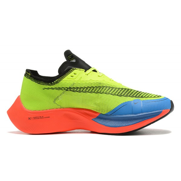 Nike ZoomX VaporFly NEXT Damen/Herren Gelb Blau Sportschuhe 