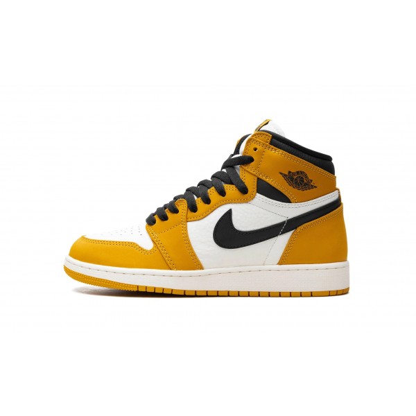 Nike Air Jordan 1 High Grundschule Yellow Ochre  Black FD1437-701 Schuhe